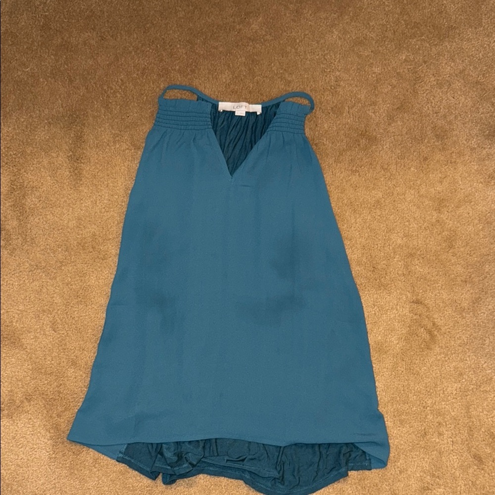 LOFT Teal Sleeveless Blouse
